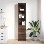 Tall brown oak sideboard 37.5x35x180 cm engineered wood by , Sideboards - Ref: Foro24-861667, Price: 98,01 €, Discount: %