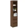 Tall brown oak sideboard 37.5x35x180 cm engineered wood by , Sideboards - Ref: Foro24-861667, Price: 98,01 €, Discount: %
