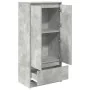 Armario con cajón gris hormigón 55,5x34x119,5 cm de , Aparadores - Ref: Foro24-861646, Precio: 92,21 €, Descuento: %