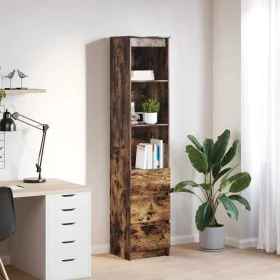 Tall smoked oak sideboard 37.5x35x180 cm engineered wood by , Sideboards - Ref: Foro24-861665, Price: 93,70 €, Discount: %