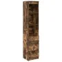 Tall smoked oak sideboard 37.5x35x180 cm engineered wood by , Sideboards - Ref: Foro24-861665, Price: 93,70 €, Discount: %