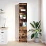 Tall smoked oak sideboard 37.5x35x180 cm engineered wood by , Sideboards - Ref: Foro24-861665, Price: 93,70 €, Discount: %