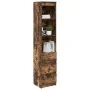 Tall smoked oak sideboard 37.5x35x180 cm engineered wood by , Sideboards - Ref: Foro24-861665, Price: 93,70 €, Discount: %