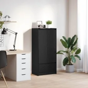 Schrank mit schwarzer Eichenlade 55,5x34x119,5 cm von , Sideboards - Ref: Foro24-861644, Preis: 97,48 €, Rabatt: %