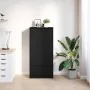 Black oak wardrobe with drawer 55.5x34x119.5 cm by , Sideboards - Ref: Foro24-861644, Price: 97,48 €, Discount: %