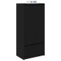 Black oak wardrobe with drawer 55.5x34x119.5 cm by , Sideboards - Ref: Foro24-861644, Price: 97,48 €, Discount: %