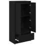 Black oak wardrobe with drawer 55.5x34x119.5 cm by , Sideboards - Ref: Foro24-861644, Price: 97,48 €, Discount: %