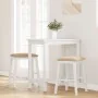 Sillas de bar con cojines 2 uds madera maciza blanca caucho de , Taburetes de cocina - Ref: Foro24-4102583, Precio: 105,37 €,...