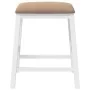 Sillas de bar con cojines 2 uds madera maciza blanca caucho de , Taburetes de cocina - Ref: Foro24-4102583, Precio: 105,37 €,...