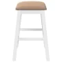 Bar chairs with cushions 2 units solid white rubber wood by , Kitchen stools - Ref: Foro24-4102583, Price: 105,37 €, Discount: %