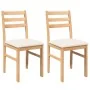 Dining chairs with cushions 2 units solid rubber wood by , dining chairs - Ref: Foro24-4102419, Price: 79,10 €, Discount: %