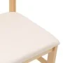 Dining chairs with cushions 2 units solid rubber wood by , dining chairs - Ref: Foro24-4102419, Price: 79,10 €, Discount: %