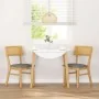 Dining chairs with cushions 2 units solid rubber wood by , dining chairs - Ref: Foro24-4102465, Price: 166,58 €, Discount: %
