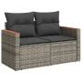 Set sofás jardín y cojines 6 pzas ratán sintético acacia gris de , Conjuntos de jardín - Ref: Foro24-3327455, Precio: 474,25 ...