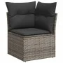 Set of 6 pieces of synthetic rattan garden sofas and cushions in gray acacia. by , Garden sets - Ref: Foro24-3327455, Price: ...