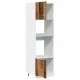 Armario de microondas madera ingeniería envejecida 60x57x207 cm de , Armarios de cocina - Ref: Foro24-3334023, Precio: 181,39...