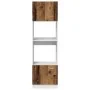 Armario de microondas madera ingeniería envejecida 60x57x207 cm de , Armarios de cocina - Ref: Foro24-3334023, Precio: 181,39...