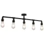 Black ceiling lamp with 5 E27 light bulbs by , Lamps - Ref: Foro24-281629, Price: 62,58 €, Discount: %