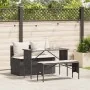 Garden dining set 3 pieces with black synthetic rattan cushions by , Garden sets - Ref: Foro24-4104181, Price: 265,45 €, Disc...