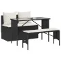 Garden dining set 3 pieces with black synthetic rattan cushions by , Garden sets - Ref: Foro24-4104181, Price: 265,45 €, Disc...