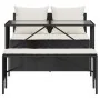 Garden dining set 3 pieces with black synthetic rattan cushions by , Garden sets - Ref: Foro24-4104181, Price: 265,45 €, Disc...
