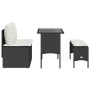 Garden dining set 3 pieces with black synthetic rattan cushions by , Garden sets - Ref: Foro24-4104181, Price: 265,45 €, Disc...