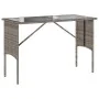 3-teiliges Garten-Esszimmer-Set mit grauen Polstern aus synthetischem Rattan. von , Gartensets - Ref: Foro24-4104183, Preis: ...