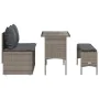 3-piece garden dining set with gray synthetic rattan cushions by , Garden sets - Ref: Foro24-4104183, Price: 274,26 €, Discou...