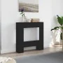 Schwarze Eichenholz-Kaminverkleidung, 81x18x82 cm. von , Zubehör für Holzöfen und Kamine - Ref: Foro24-865985, Preis: 52,93 €...