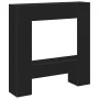 Engineered black oak wood chimney edge 81x18x82 cm by , Accessories for wood ovens and fireplaces - Ref: Foro24-865985, Price...
