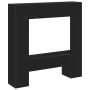 Schwarze Eichenholz-Kaminverkleidung, 81x18x82 cm. von , Zubehör für Holzöfen und Kamine - Ref: Foro24-865985, Preis: 52,93 €...