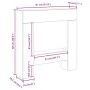 Engineered black oak wood chimney edge 81x18x82 cm by , Accessories for wood ovens and fireplaces - Ref: Foro24-865985, Price...