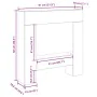 Schwarze Eichenholz-Kaminverkleidung, 81x18x82 cm. von , Zubehör für Holzöfen und Kamine - Ref: Foro24-865985, Preis: 52,93 €...