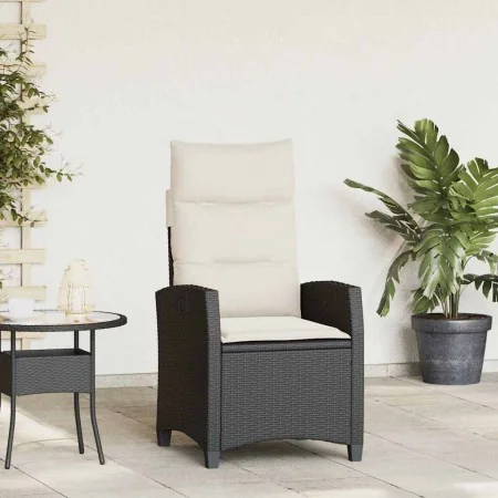 Silla de jardín reclinable con mesa auxiliar ratán negro von , Gartenstühle - Ref: Foro24-4108270, Preis: 142,34 €, Rabatt: %