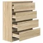 Aparador roble Sonoma 80x35x99 cm madera de ingeniería de , Aparadores - Ref: Foro24-3328482, Precio: 127,05 €, Descuento: %