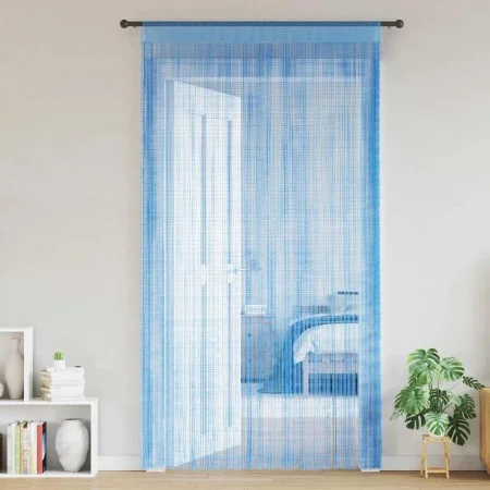 Cortinas de tiras 2 uds azul claro 140x250 cm de , Cortinas y visillos - Ref: Foro24-4102046, Precio: 17,01 €, Descuento: %