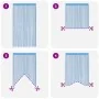 Cortinas de tiras 2 uds azul claro 140x250 cm de , Cortinas y visillos - Ref: Foro24-4102046, Precio: 17,01 €, Descuento: %