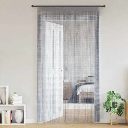 Zwei Stück hellgraue Streifenvorhänge 140x250 cm von , Vorhänge und Gardinen - Ref: Foro24-4102050, Preis: 20,03 €, Rabatt: %