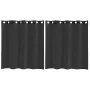 Gauze curtains with eyelets 2 units black 140x140 cm by , Curtains and curtains - Ref: Foro24-4102059, Price: 13,23 €, Discou...