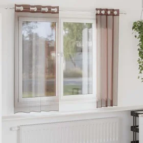 Gaze-Vorhänge mit Ösen, 2 Stück, braun, 140x140 cm. von , Vorhänge und Gardinen - Ref: Foro24-4102065, Preis: 13,46 €, Rabatt: %