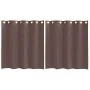 Gauze curtains with eyelets, 2 units, brown, 140x140 cm. by , Curtains and curtains - Ref: Foro24-4102065, Price: 13,46 €, Di...