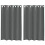 Cortinas de gasa con ojales 2 uds gris oscuro 140x175 cm de , Cortinas y visillos - Ref: Foro24-4102078, Precio: 14,11 €, Des...