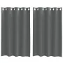 Gauze curtains with eyelets 2 units dark gray 140x175 cm by , Curtains and curtains - Ref: Foro24-4102078, Price: 14,11 €, Di...
