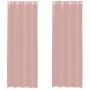 Gauze curtains with eyelets 2 units pink 140x260 cm by , Curtains and curtains - Ref: Foro24-4102099, Price: 15,55 €, Discoun...