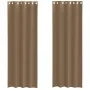 Cortinas de gasa con ojales 2 uds marrón claro de , Cortinas y visillos - Ref: Foro24-4102129, Precio: 15,29 €, Descuento: %