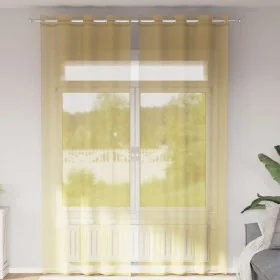 Gauze curtains with eyelets 2 units yellow by , Curtains and curtains - Ref: Foro24-4102136, Price: 15,92 €, Discount: %