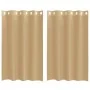 Gauze curtains with eyelets 2 units sand by , Curtains and curtains - Ref: Foro24-4102120, Price: 14,11 €, Discount: %