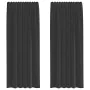 Gauze curtains with 2 black tab tops. by , Curtains and curtains - Ref: Foro24-4102258, Price: 14,28 €, Discount: %