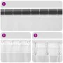 Gauze curtains with 2 black tab tops. by , Curtains and curtains - Ref: Foro24-4102258, Price: 14,28 €, Discount: %