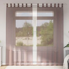 Gauze curtains with rod pockets, 2 units, brown. by , Curtains and curtains - Ref: Foro24-4102174, Price: 14,65 €, Discount: %